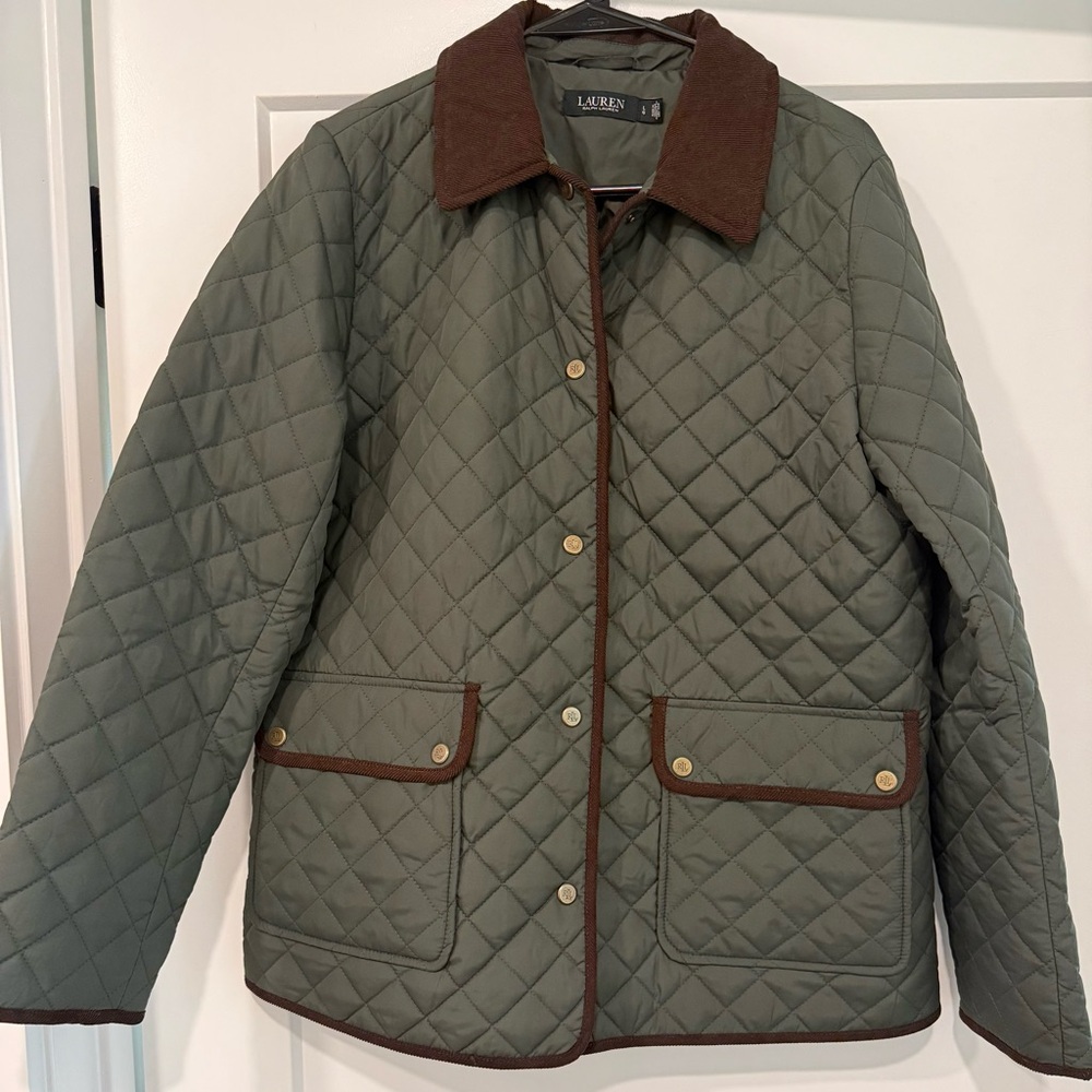 Polo Ralph Lauren dark green quilted 
 jacket